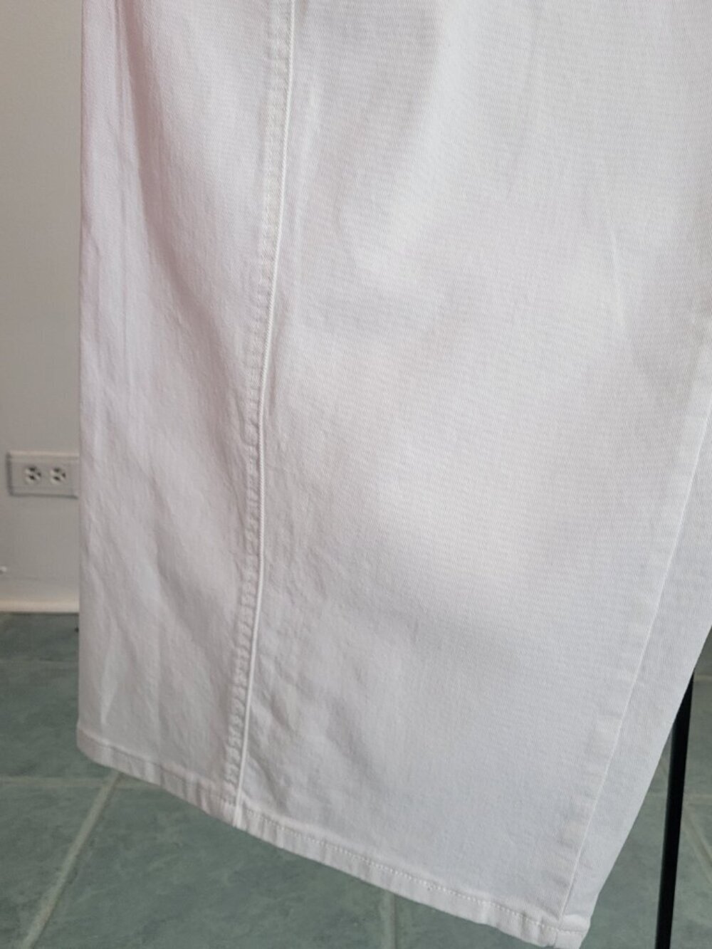 Robert Rodriguez Chalk Barrel Seamed High White Denim Jeans - Picture 9 of 16